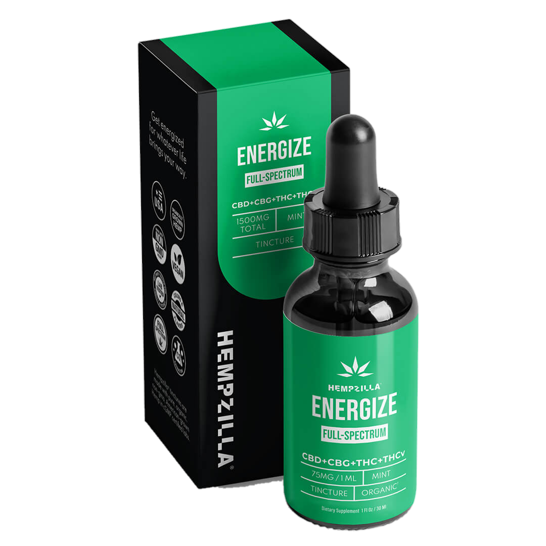 Hempzilla – HZ 1500mg Cbd Tincture / Full Spectrum Energized